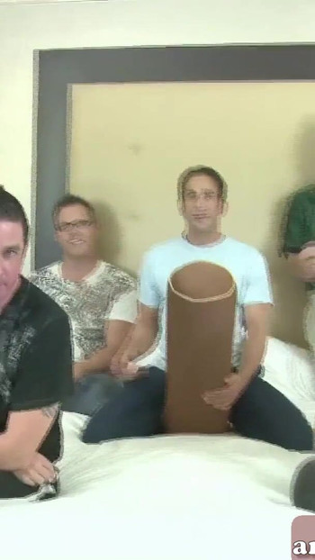 Emotional moment from "First homemade amateur gangbang in hotel"