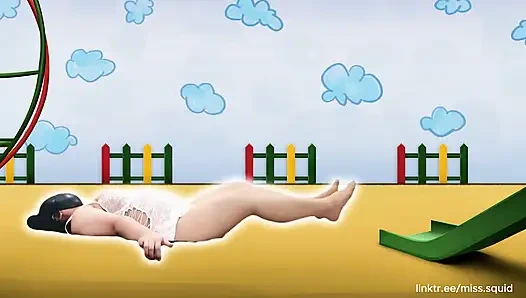 Miss squid lagi latihan lingerie putih