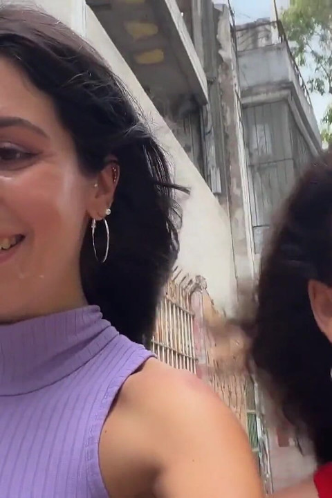 Two Cum-covered Beauties Love to Walk - Cumwalk