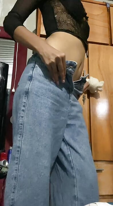 She came home, she's really turned on by my erect nipples, she's caressing me!