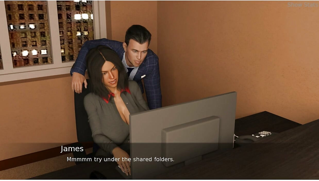 Project Hotwife - Gameplay - Roleplay - Office Wife Shows Her Assets
