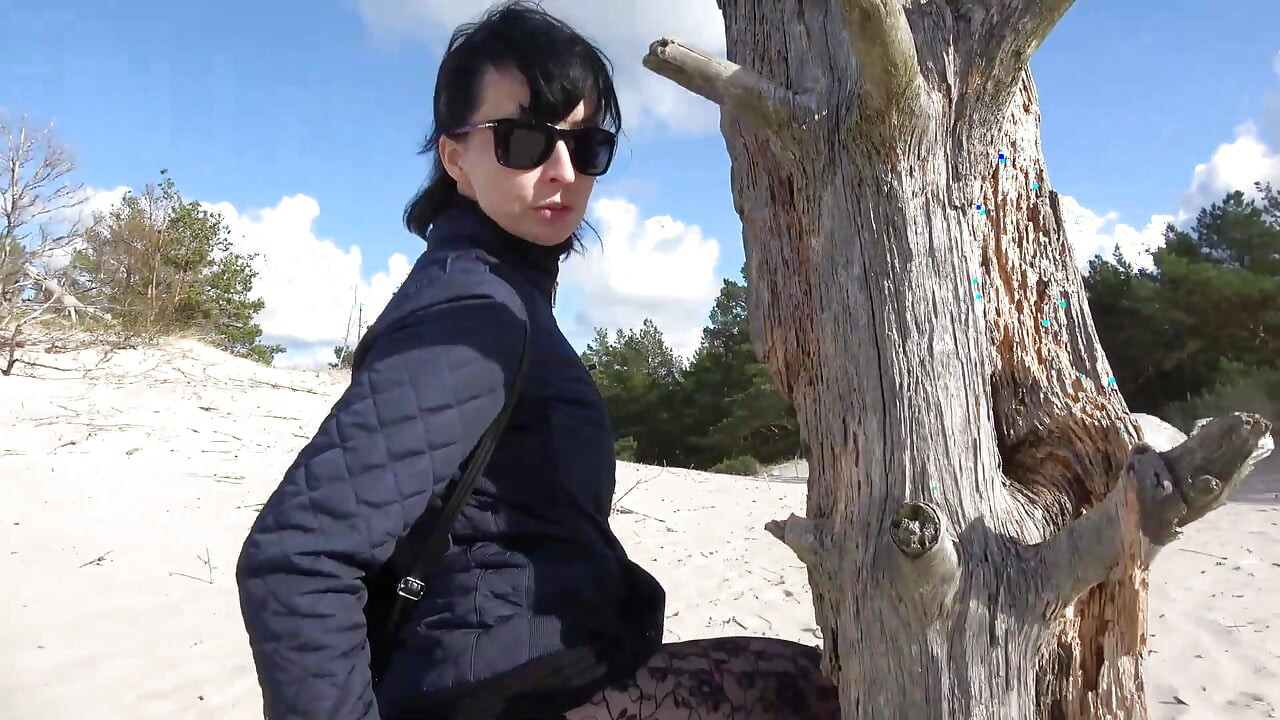 Knicken auf der sandigen dune