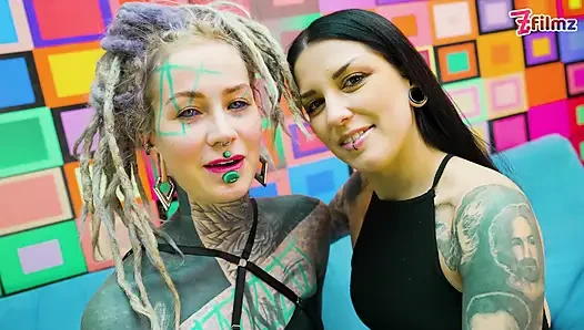 Dirty goth & hippie schätzchen sehnen sich nach anal-hämmern und dicken gesichtsbesamungen