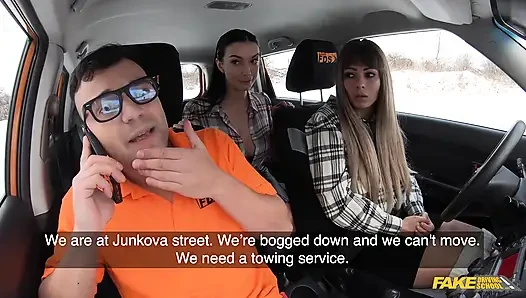 Stuck Between Snow and Big Tits