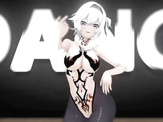 Genshin Impact Eula Hentai Dance Good Night Kiss White Hair Color Edit Smixix