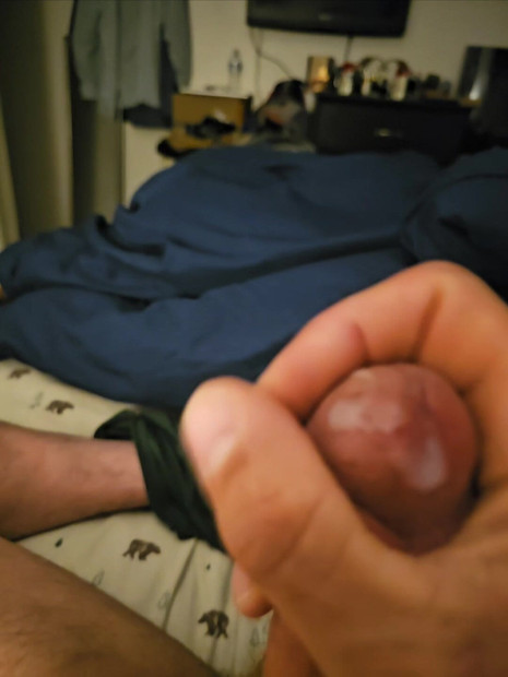 Jack off cum shot