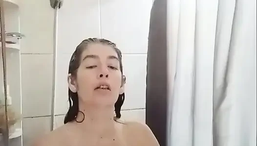 Milf taking a shower