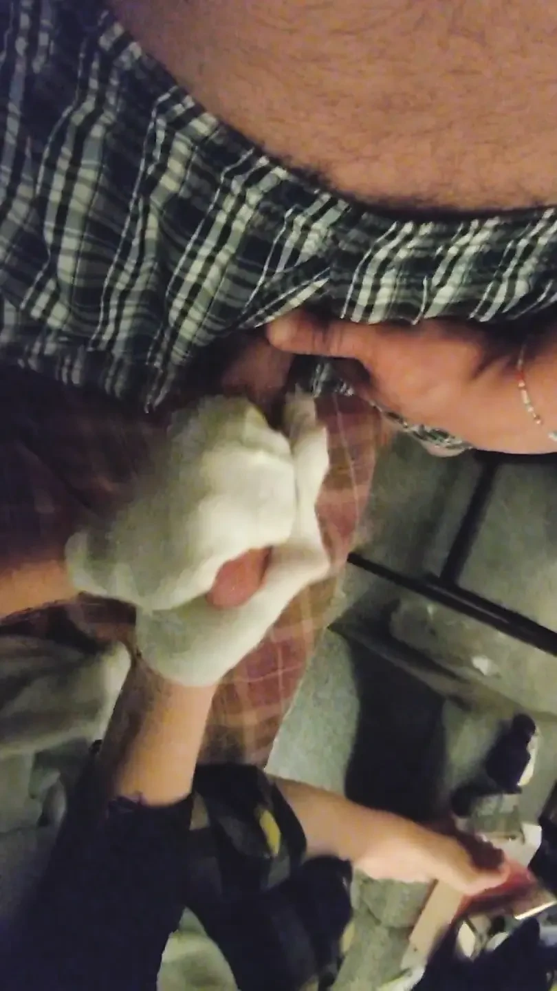 性感的小白脚踝袜子打手枪