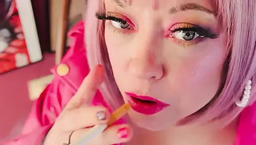 Your Sweetheart, Tina Snua, Looking cute And Smoking A Cigarette For You - OMI OME Snap Inhles Smoke Rings