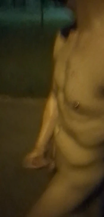 walking and masturbating in the streets, FULLY NAKED!