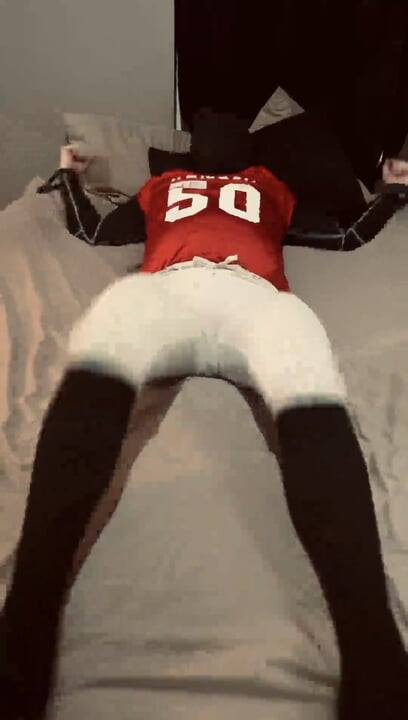 Star Football Player Gagged and Spread-Eagle