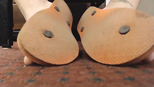Abby's feet flip-flop closeups
