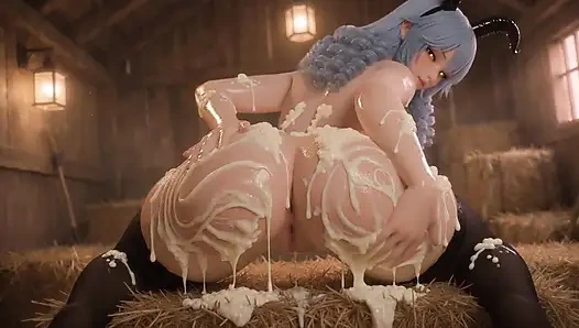 3D Bbw Glossy Silicone Mature Hentai Milk Play