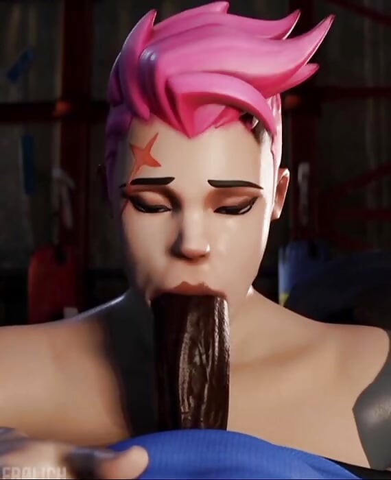 Zarya needs protein by sucking off that cock