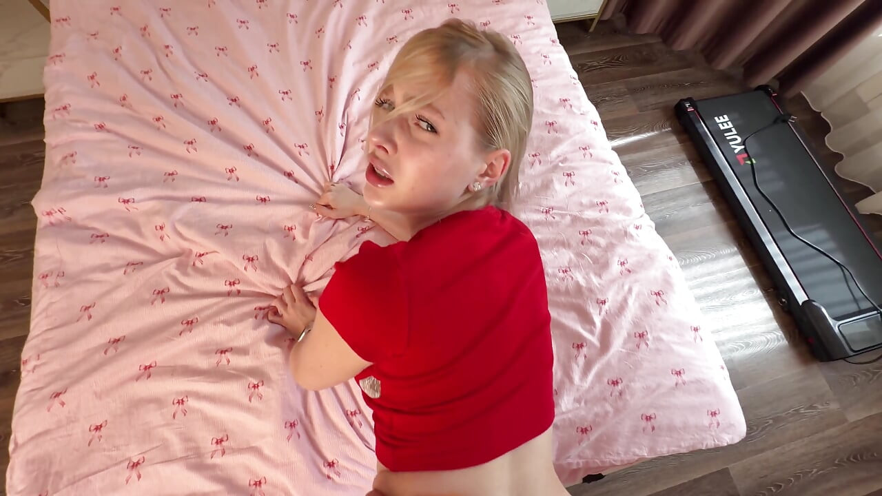Stepsister Wanted to Try Stepbrother's Huge Cock Protecting From Under His Shorts