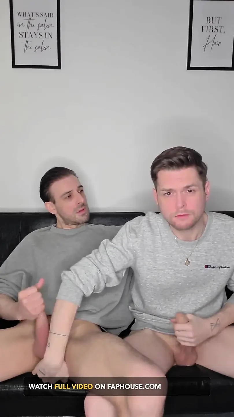 Hung Uncut Brotosh Lads Side by Side Masturbation