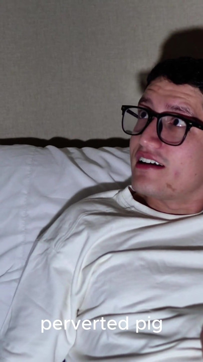 Nerdy stepbrother takes away his half-brother's rage with his huge cock, until he cums in his mouth | Clip 1