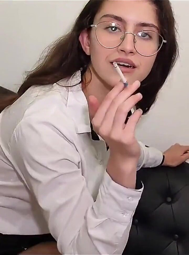 Smoke Fetish Hot Secretary