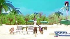 Plummy - Danza sexy sulla spiaggia + sesso (HENTAI 3D)