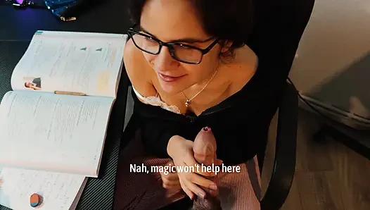 Надоедает меня во время домашнего задания, пока я не потеряла его, и позволь ему трахнуть меня вместо