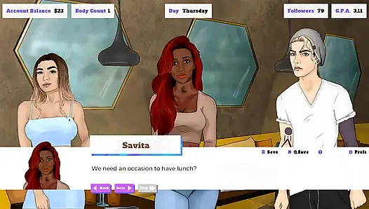 Студентка-разучка: горячая девушка дези Savita на обед со своим другом, эпизод 9