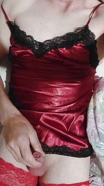 Masturbating