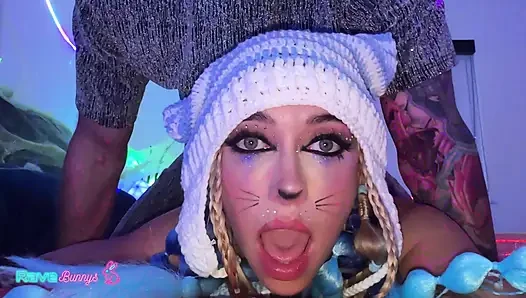Lusty Bunny Khloe Kapri Gets Her Face Covered in Cum!