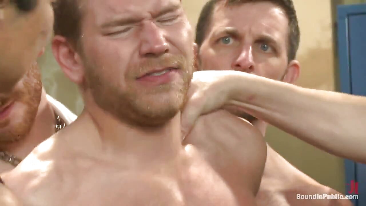 Loudmouth Gym Freak Fucked and Pissed on in Boxing Gym Locker Room