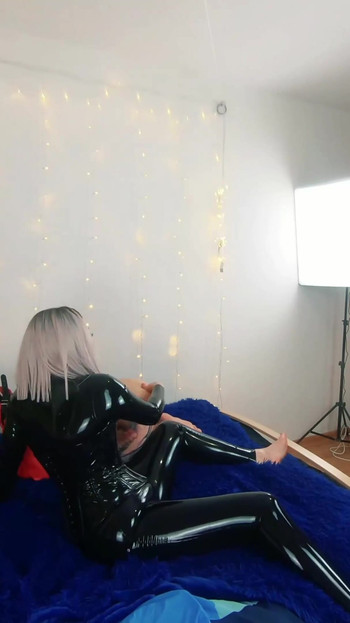 Stunning moment from "Latex Rubber Pussy FemDom Lesbian StraightJacket humiliation"