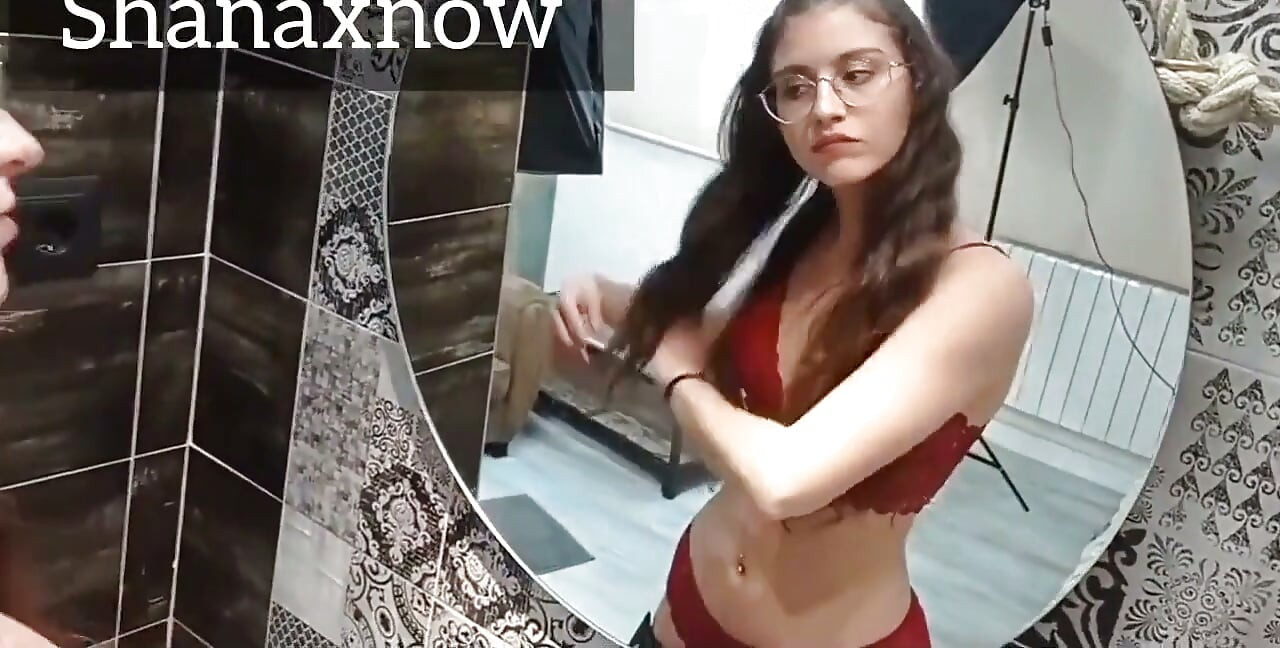 Slut Brunette Teen Facial Cum in Red Lingerie Perfect Blowjob Fucking. Shanaxnow