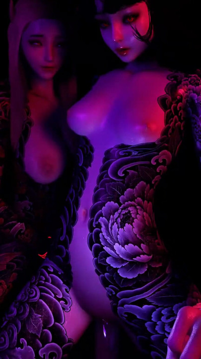 Oni Sisters Lap Dance Sex Pov (Japanese Demon) | ক্লিপ 1