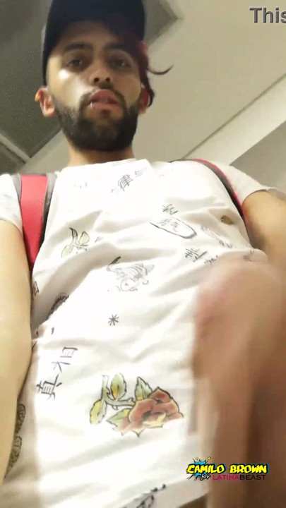 Jerking Off My Big Uncut Cock At The Mall's Public Bathroom - Camilo Brown | Clip 1