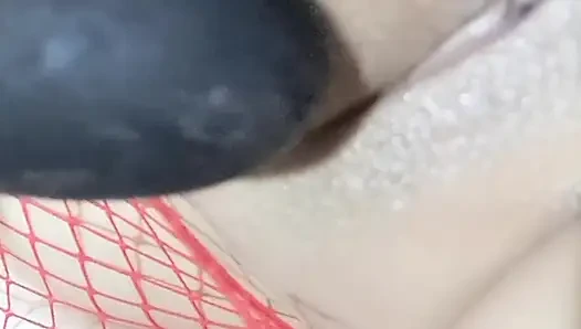 These huge natural tits in oil were fucked and finished