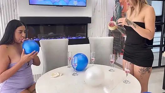 I cuckold my PREGNANT wife with my sister-in-law at our party and she ends up joining a very hot threesome