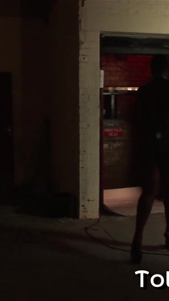 Thrilling moment from "Black Babe Gets Fucked On a Lift"