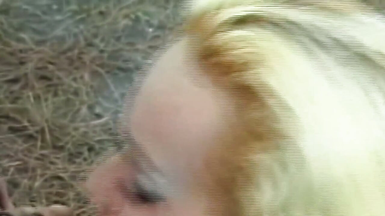 Insatiable Blonde 18yo Drains Transsexual Cock Outdoors