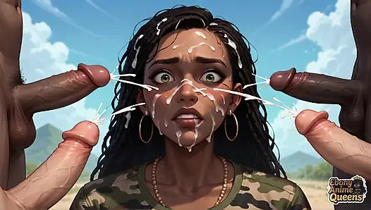 Dieses schmutzige, dunkle mädel liegt am Strand, ist auf ein strandfick-fest mit einem unordentlichen XXX vorbereitet!