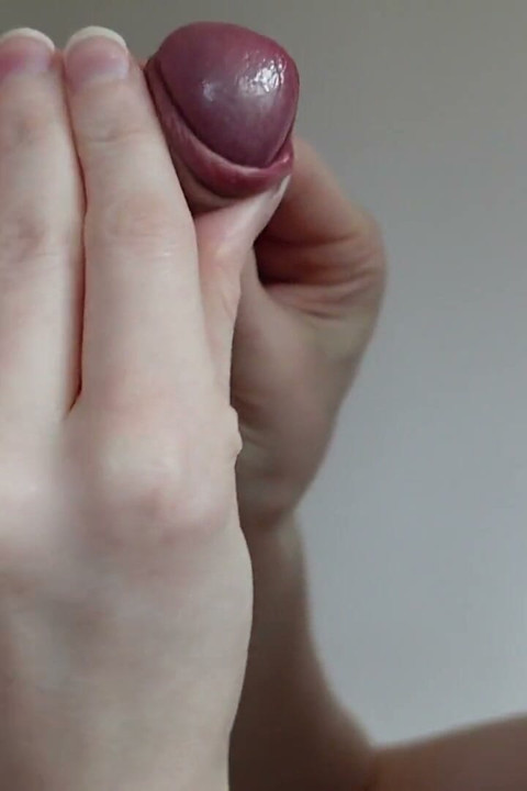 Foreskin Fetish and Closeup Blowjob with Cum in Mouth