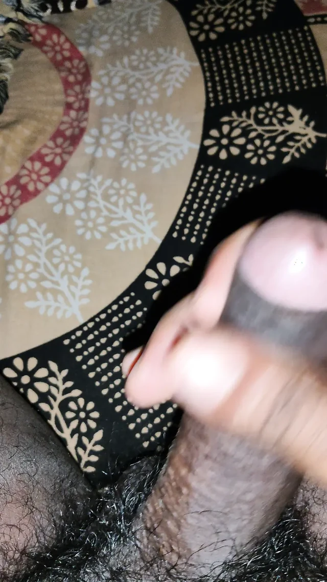 Indian boy jerking his dick with oil