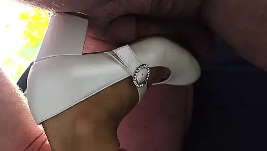 I couldn't stop thinking about her bridal heels, 36