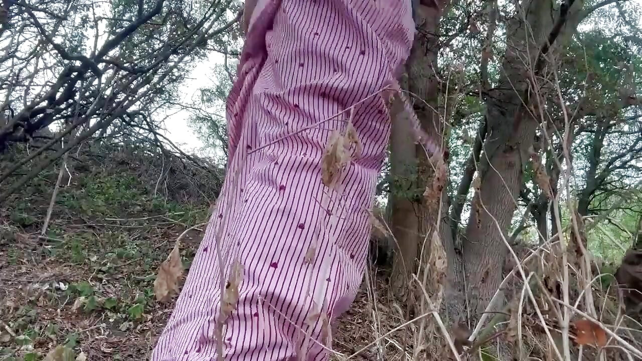 Close up Roadside Pee While Being Watched