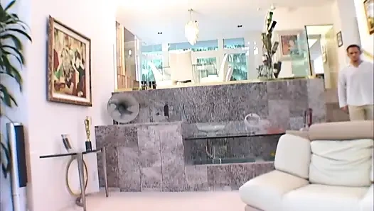 Gadis babi mengeluarkan semua air mani