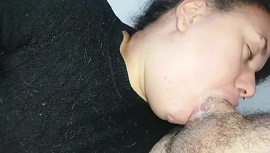 SHE STARTS THE DAY FULL OF LONGING FOR A COCK INSIDE HER LITTLE MOUTH