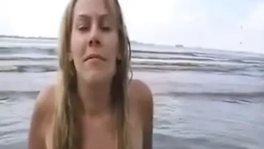 Nude Beach - Big Naturals Blond Cutie Fuck Suck & Handjob