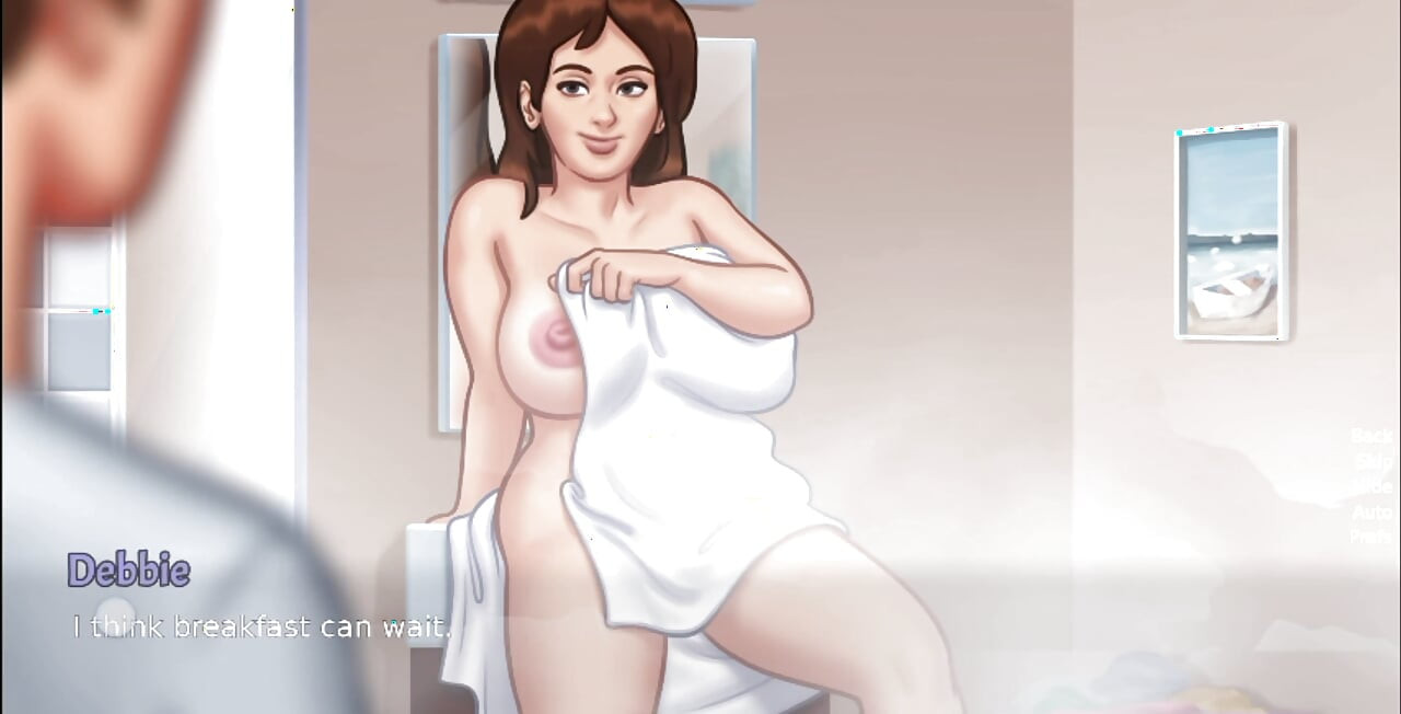 Bathing with stepmom at bathroom and sweeming poll sex. summertime saga scene