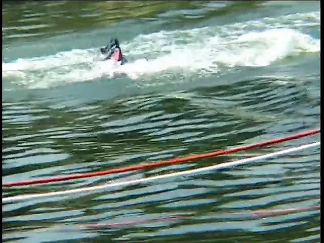 Hot blonde sucks dude's cock on the beach after water skiing