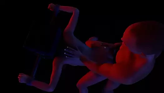 BDSM Bondage Sex Standing Fuck with a Head Cage