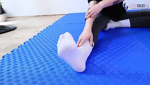 White Socks Goddess in the Gym