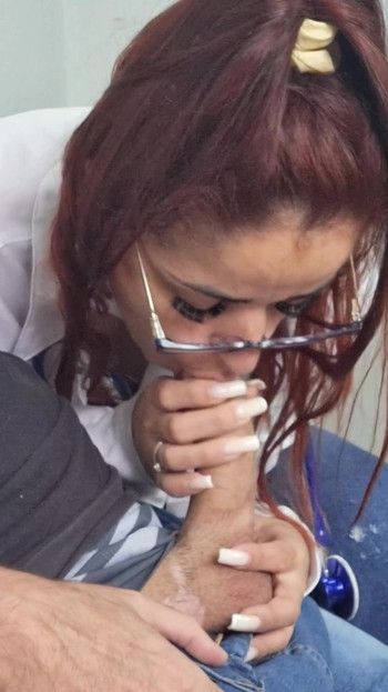 Memorable moment from "Risky handjob for nurse who kept an eye on my erection!"