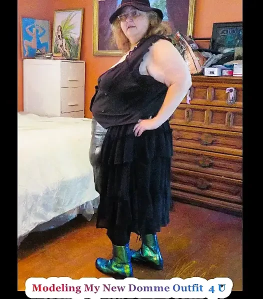 Modeling My New Domme Outfit 4 U silent video from photos
